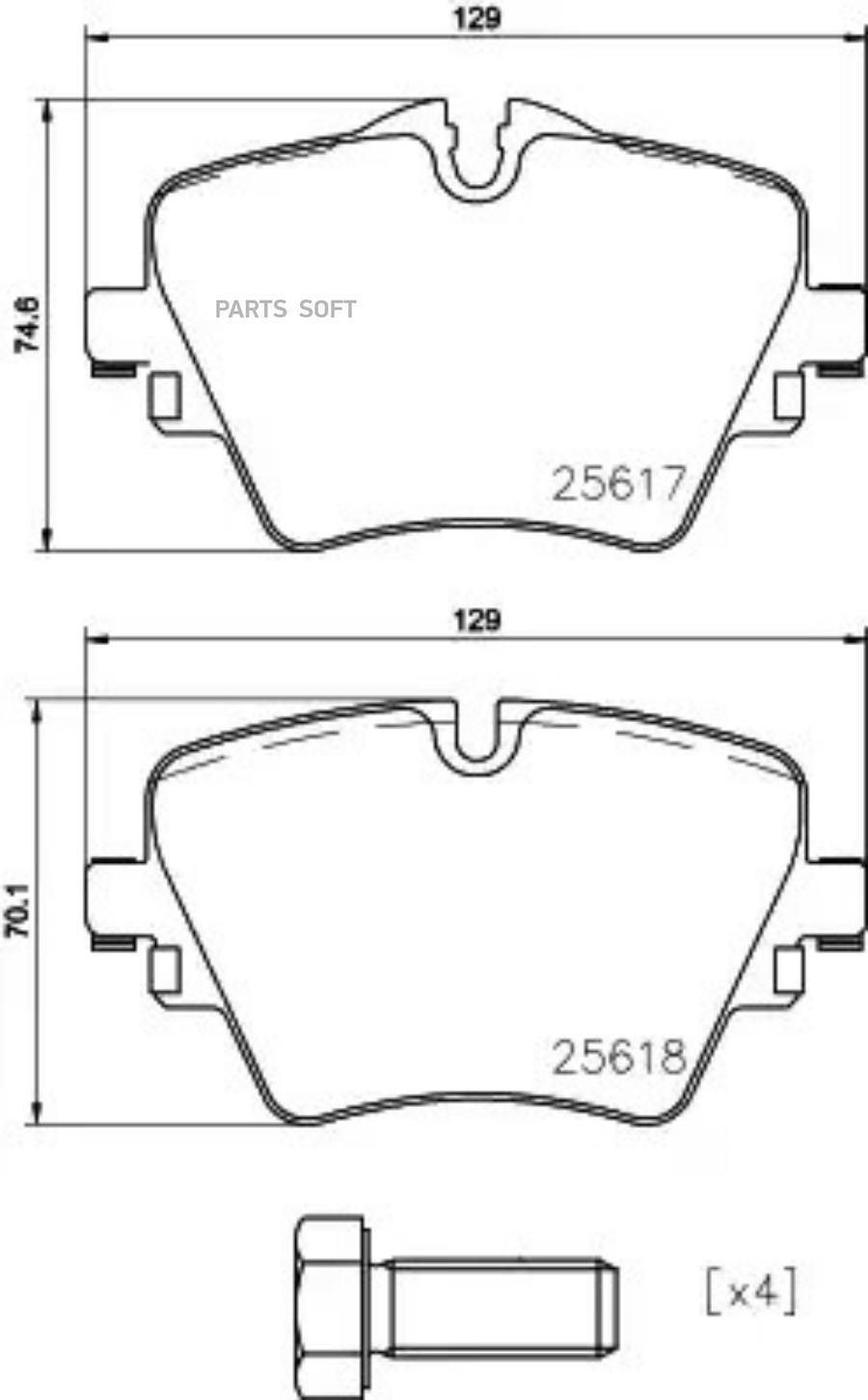 

Колодки bmw 2, 5, x1, x2 13->