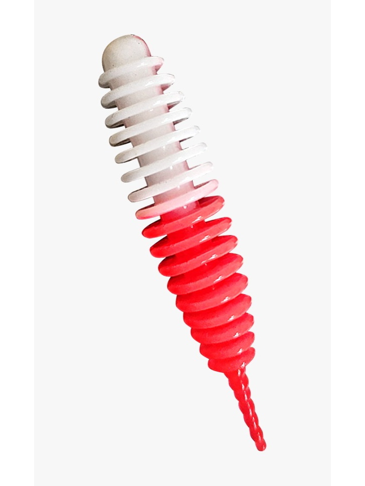 

Силиконовая приманка TROUT BAIT в банке, JUMBO 65, СЫР, COL. 14 (White-Red), Разноцветный