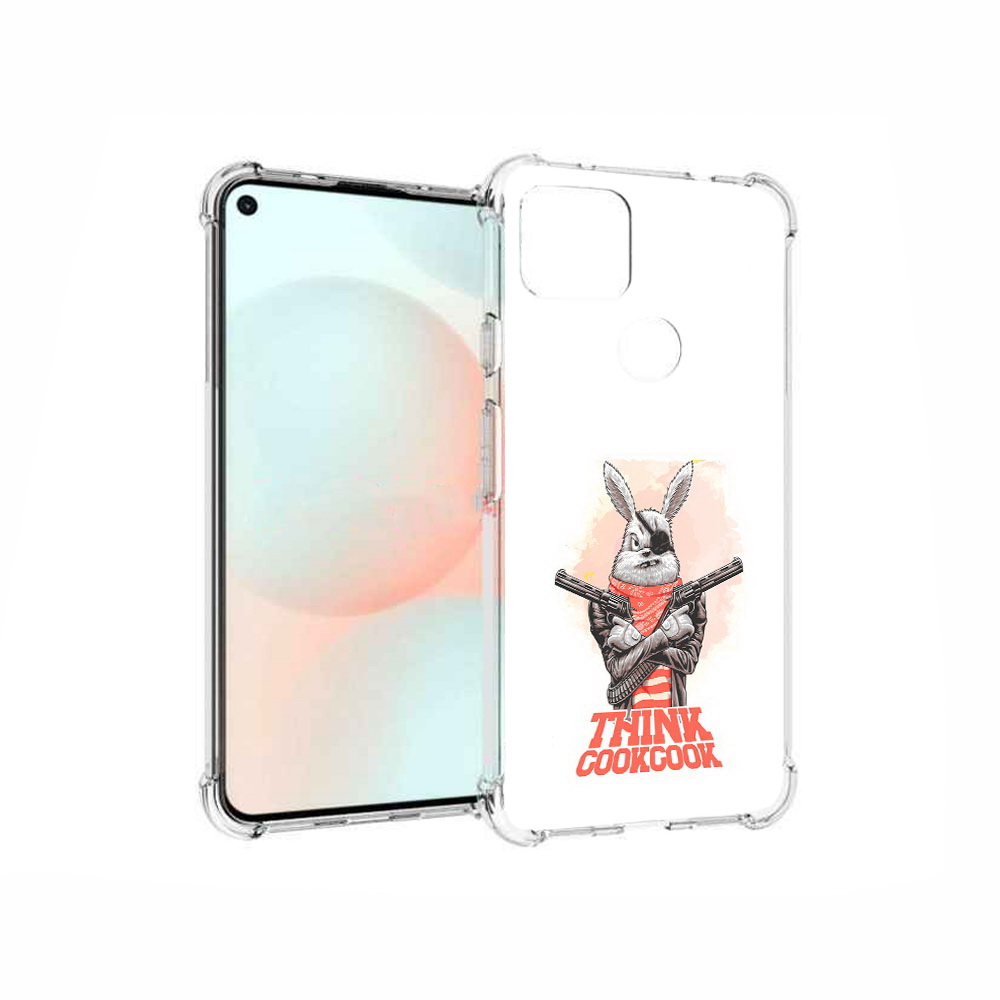 

Чехол MyPads Tocco для Google Pixel 5A кролик пират, Прозрачный, Tocco