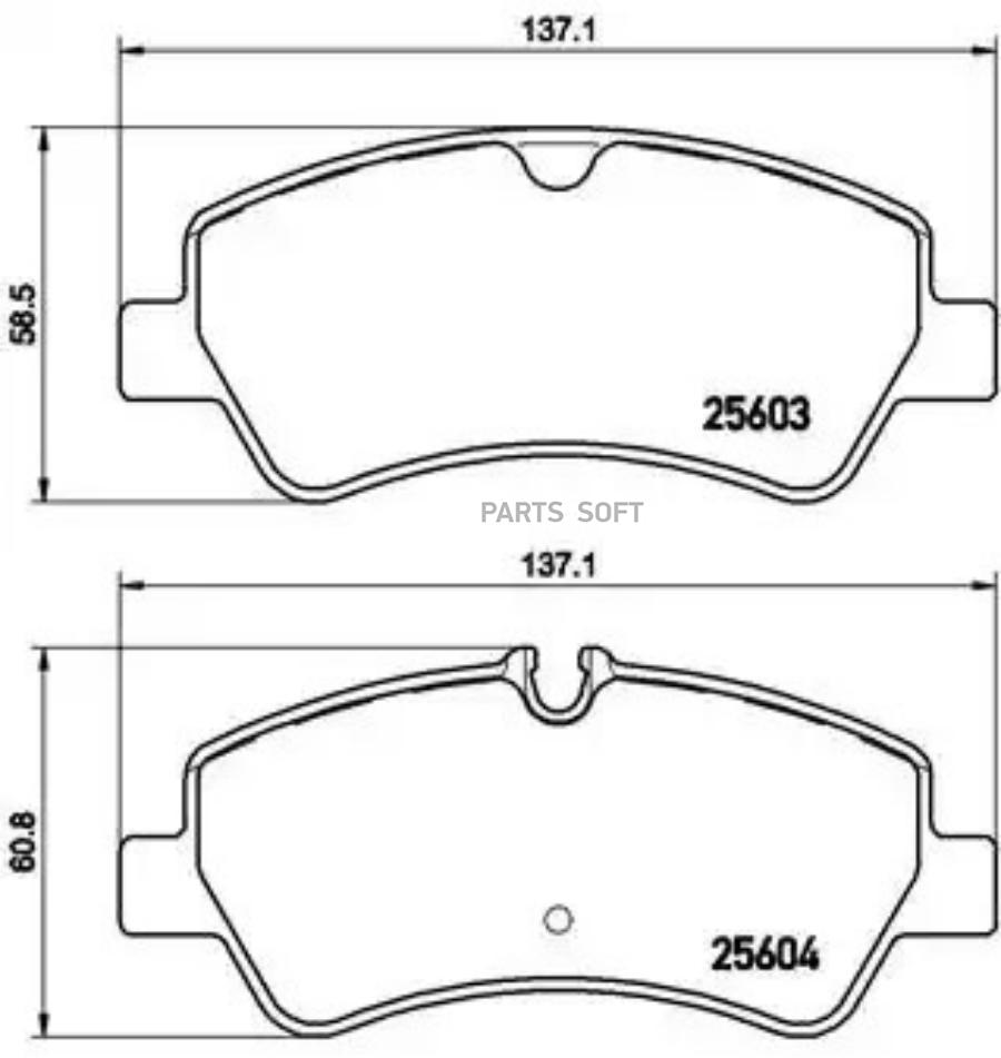 

Тормозные колодки brembo задние p24160