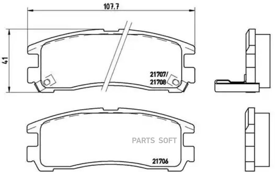 

Тормозные колодки brembo задние p54012