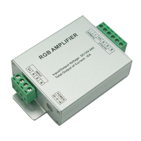 

Усилитель для RGB ленты 18A 216W 12V (432W 24V) Ecola AMP216ESB, Серый