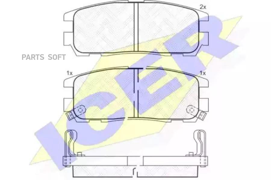 

Тормозные колодки ICER задние дисковые 140991