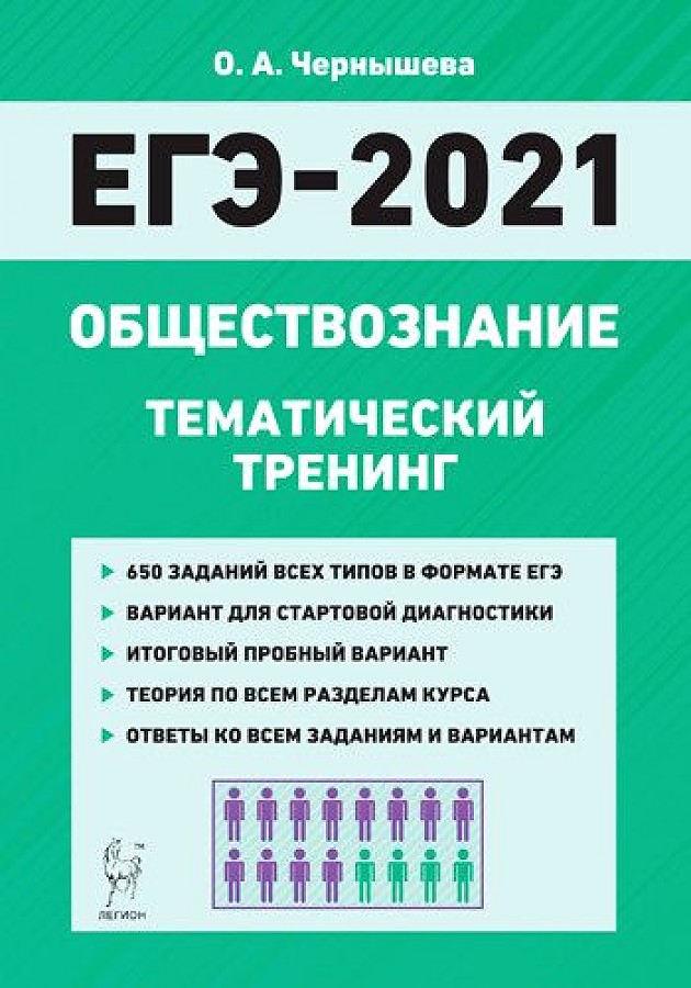 

Обществознание. ЕГЭ-2021. Тематический тренинг. /Чернышева.