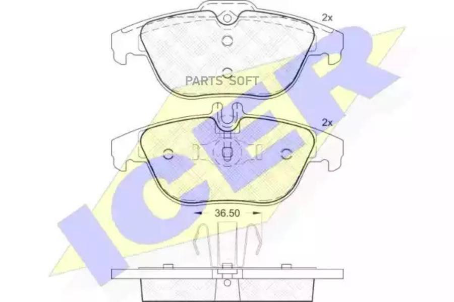 

Тормозные колодки ICER задние дисковые 181863
