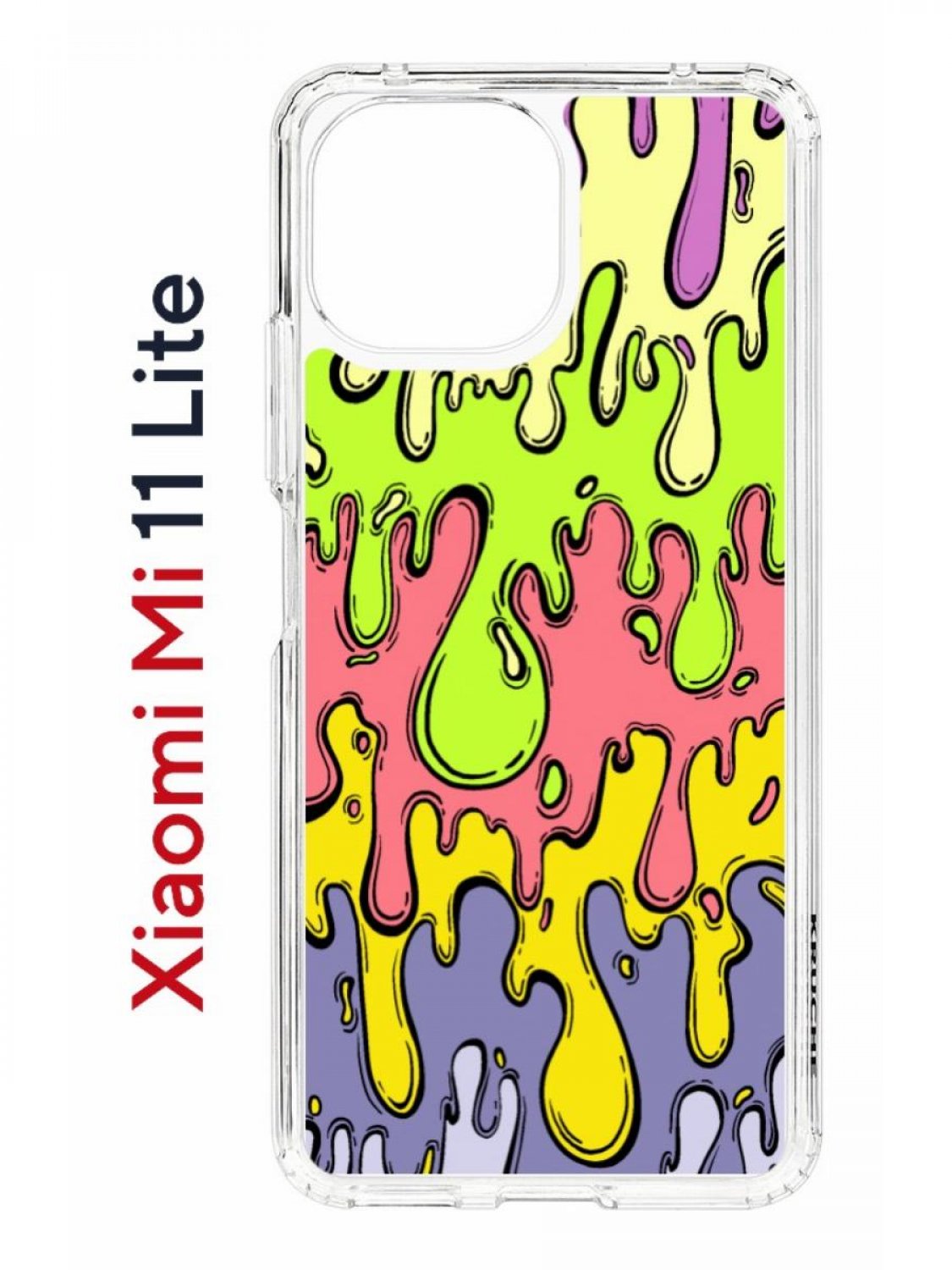 Чехол на Xiaomi Mi 11 Lite Kruche Print Абстракция Капли,противоударный бампер с принтом