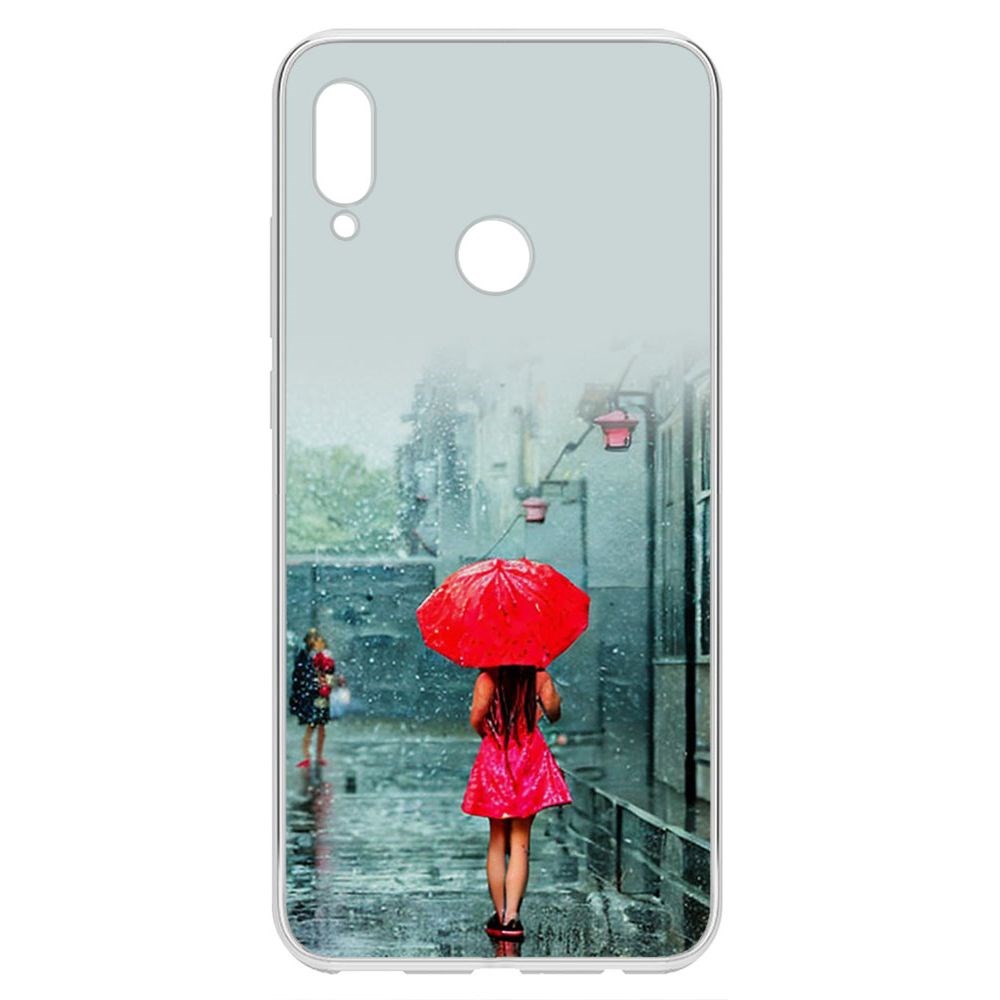 

Чехол-накладка Krutoff Clear Case Красный зонтик для Honor 10 Lite, Прозрачный