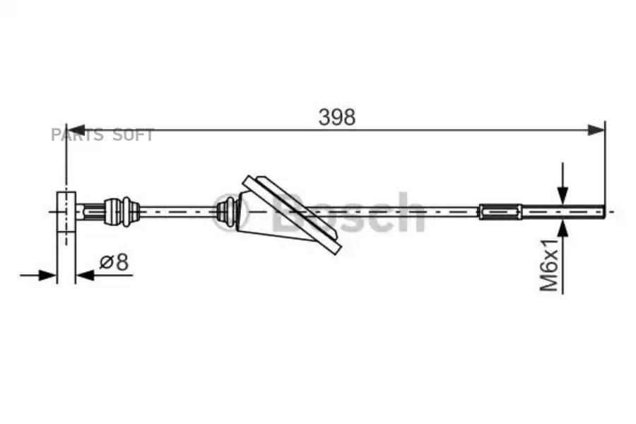 

BOSCH Трос ручного тормоза BOSCH 1987477985