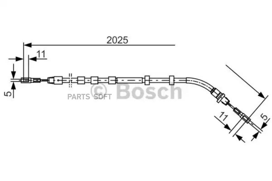 

BOSCH Трос ручного тормоза BOSCH 1987477903