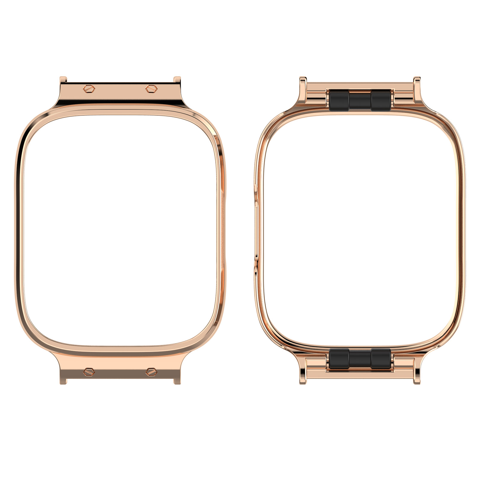 Металлический чехол для Redmi Watch 3 Lite, Watch 3 Active, розовое золото