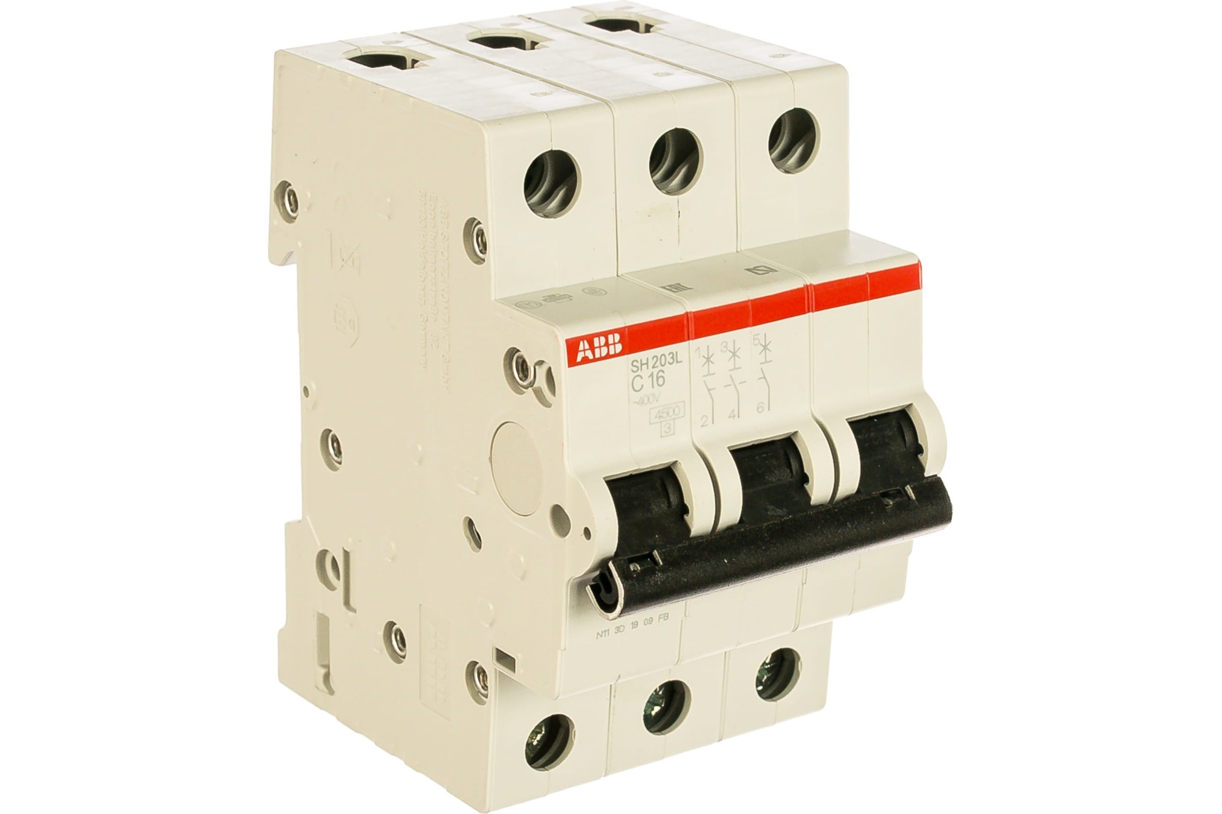 

ABB SH203L Автоматический выключатель 3P 16А (С) 4,5kA