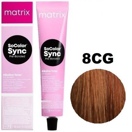 Краска для волос Matrix Color Sync 8CG Светлый блондин медно-золотистый 90 мл