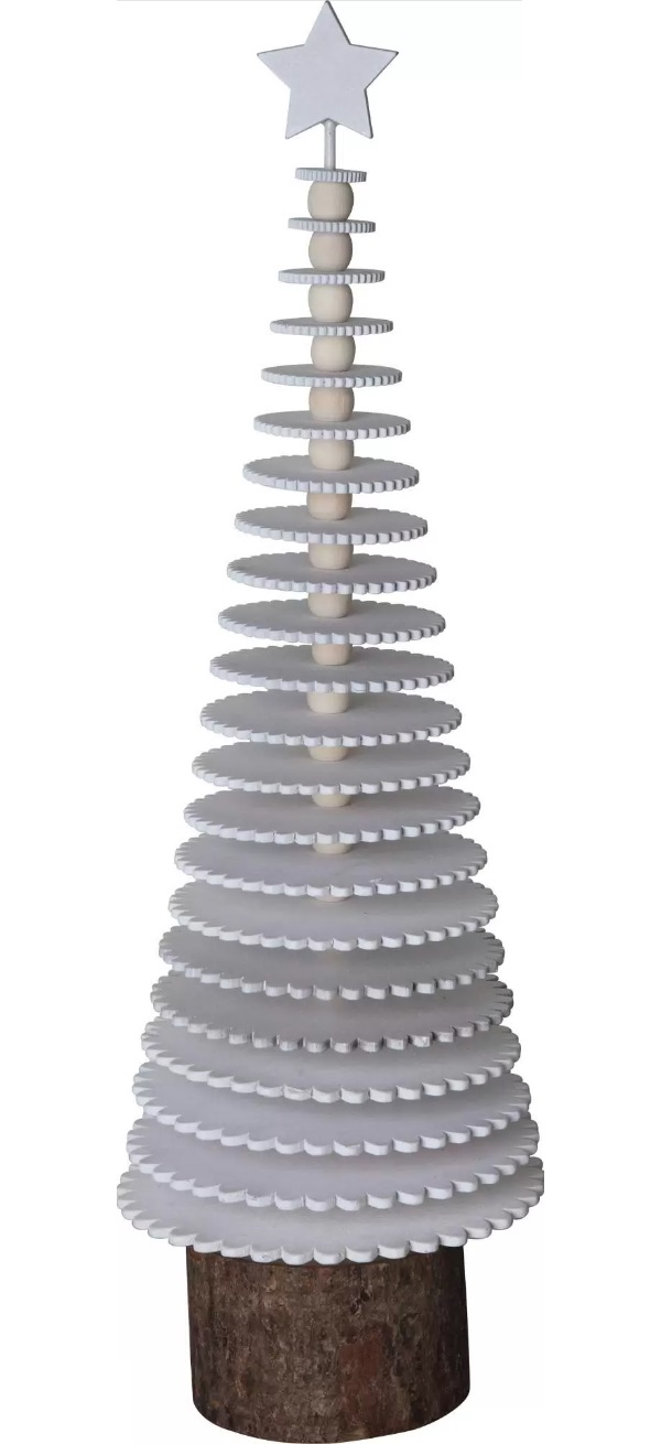 

Елка декоративная Новогодняя деревянная 12,5x12x40 см 135291