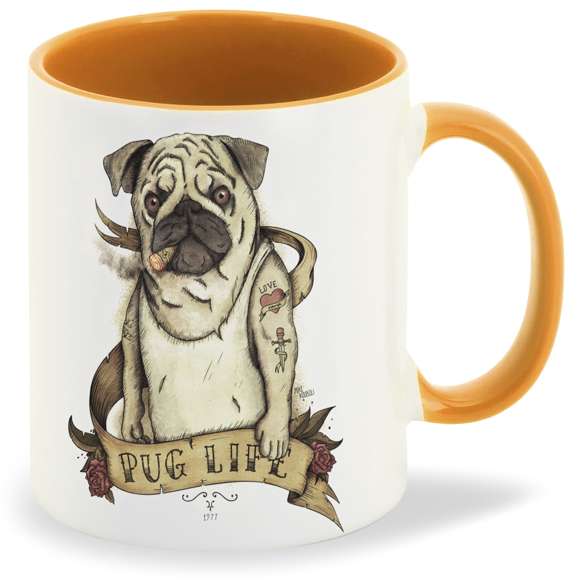 фото Кружка coolpodarok мопс pug life