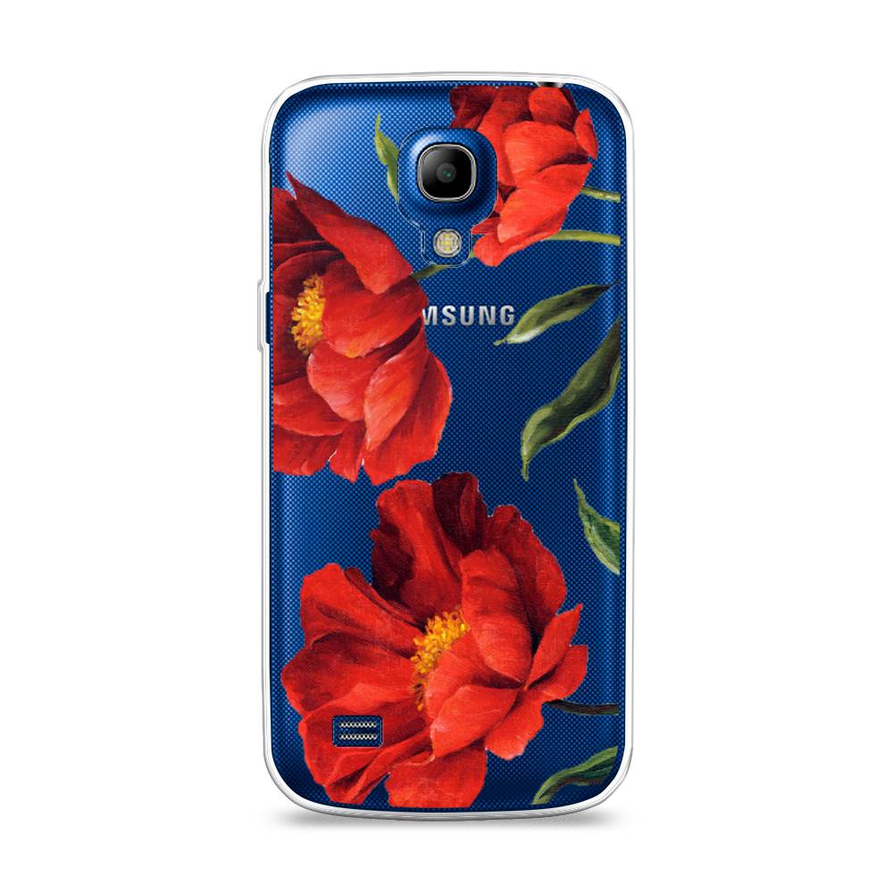 

Чехол Awog на Samsung Galaxy S4 mini / Самсунг S4 mini "Красные маки", Красный, 24050-8