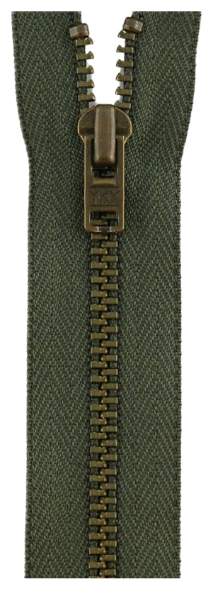 

Застежка-молния YKK 0643475/18, 567 оливка тип 3 (4,5мм), неразъемная, 18см