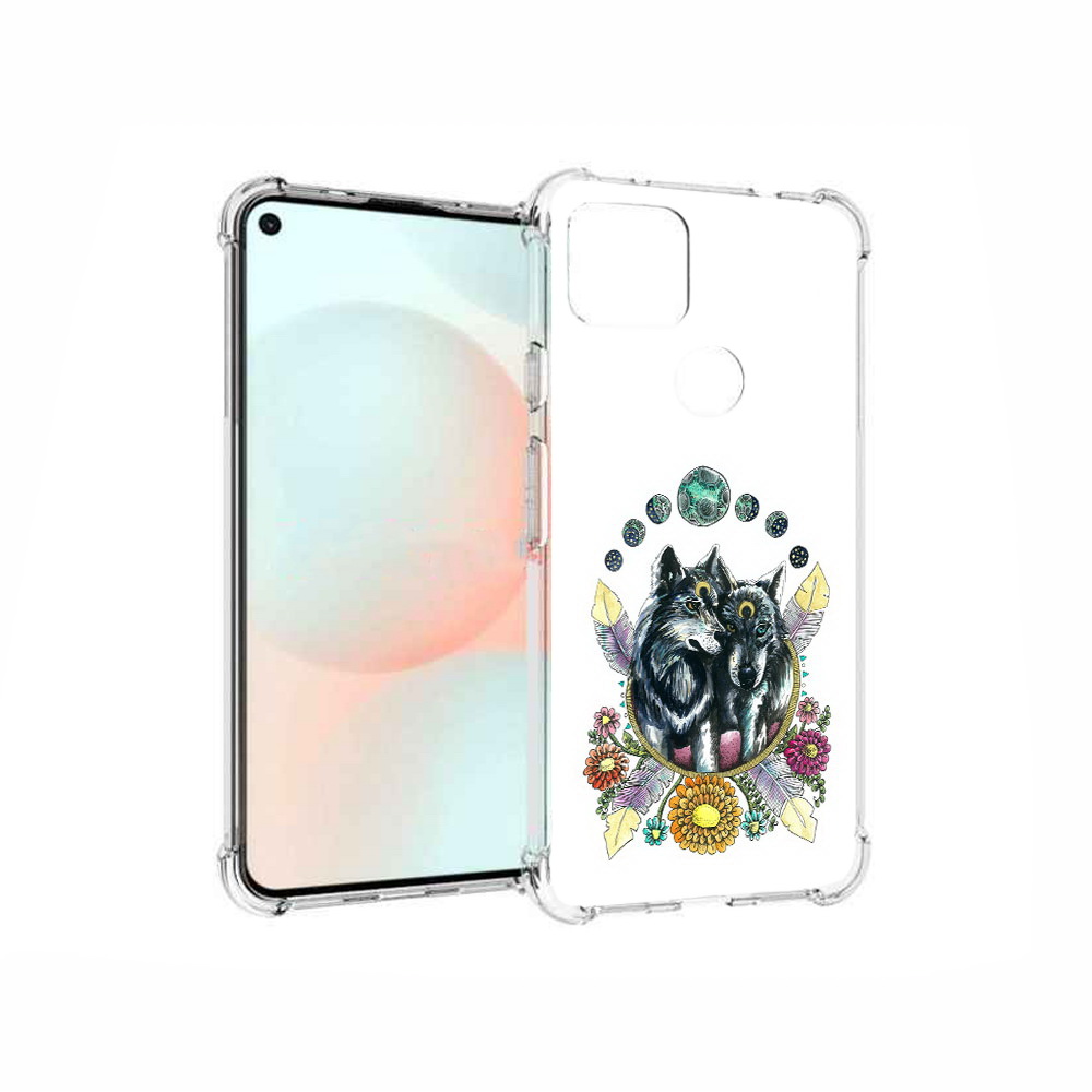 

Чехол MyPads Tocco для Google Pixel 5A красивые волки абстракция, Прозрачный, Tocco