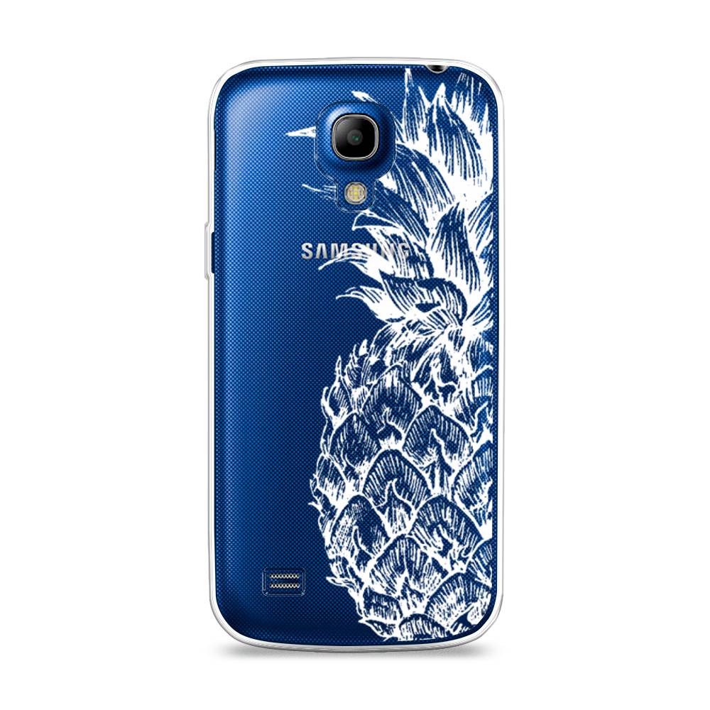

Чехол Awog на Samsung Galaxy S4 mini / Самсунг S4 mini "Ананас графика белая", Белый, 24050-10