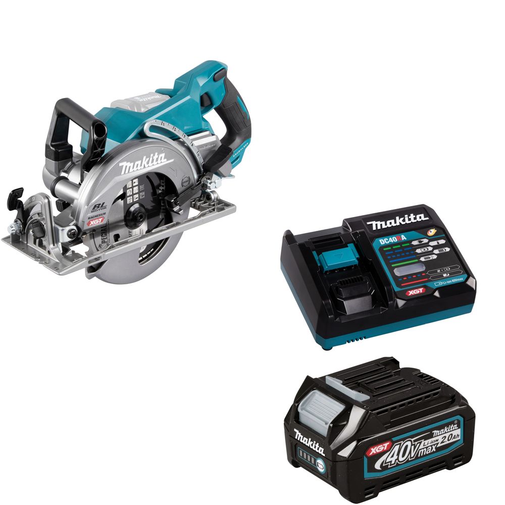 Пила дисковая аккумуляторная Makita RS001GA101 190мм 40В XGT Li-Ion 1х2Ач