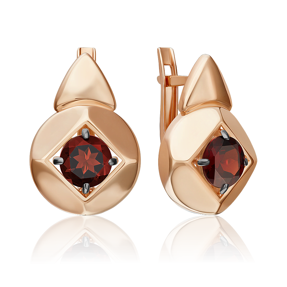 

Серьги из золота PLATINA jewelry 02-5395-00, гранат, 02-5395-00