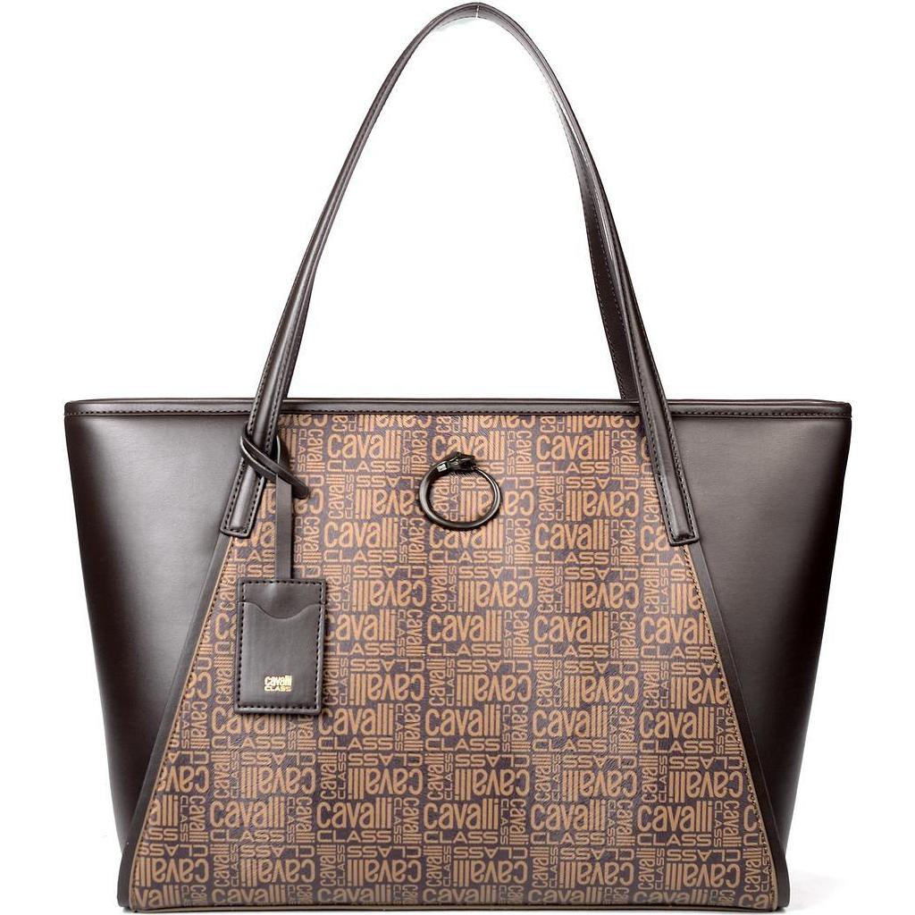 фото Сумка женская cavalli class c92pwcsd0042025 brown monogram 004