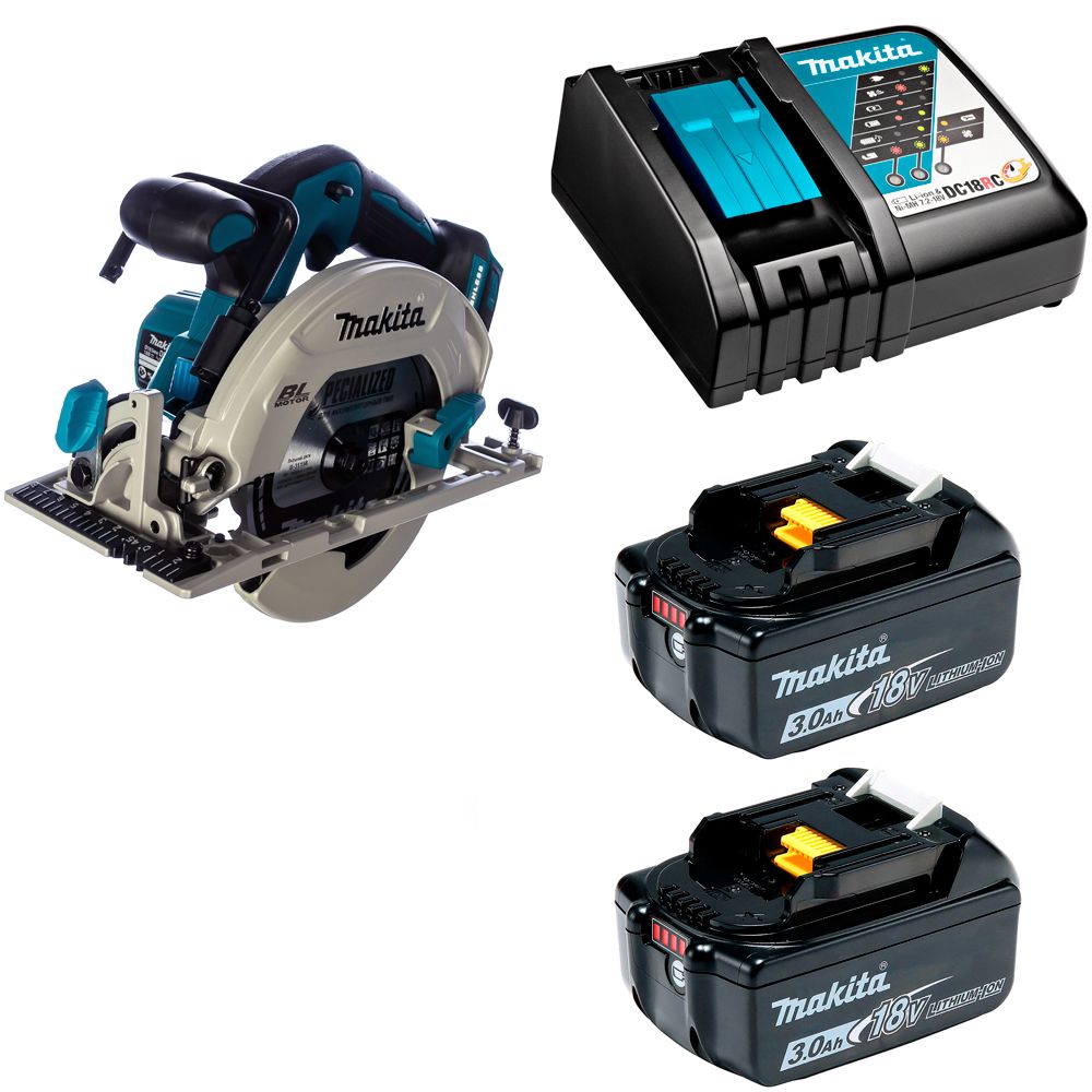 Пила дисковая аккумуляторная Makita DHS680RFE 165мм 18В LXT Li-Ion 2х3Ач