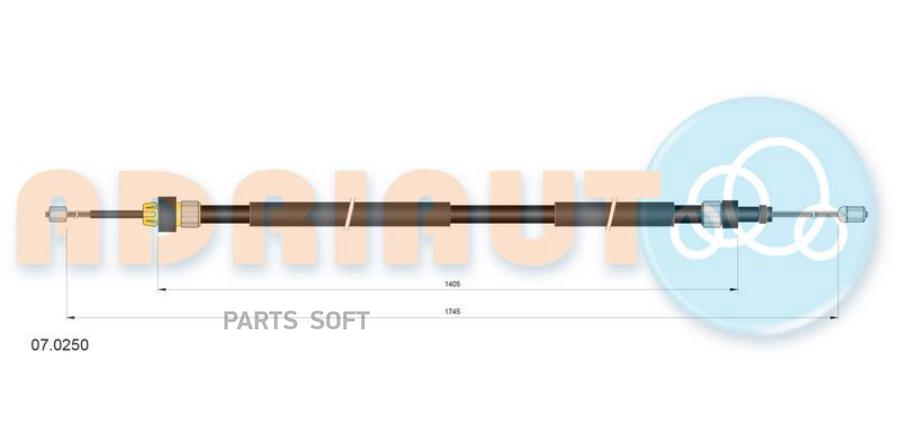 

ADRIAUTO 070250 Трос стояночного тормоза левый