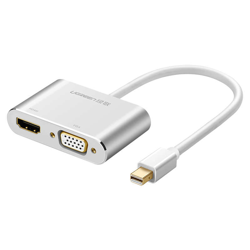 фото Адаптер ugreen mini dp - hdmi/vga вилка-розетка м (md115)