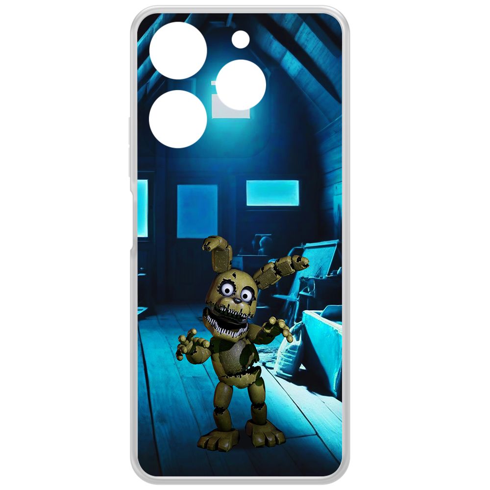 

Чехол-накладка Krutoff Clear Case ФНАФ - Плюштрап для TECNO Spark 10 Pro, Прозрачный