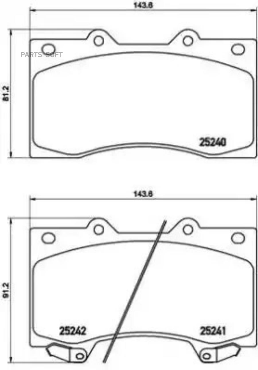 

Колодки дисковые передние nissan patrol, infiniti qx56 5.6 10> P56081