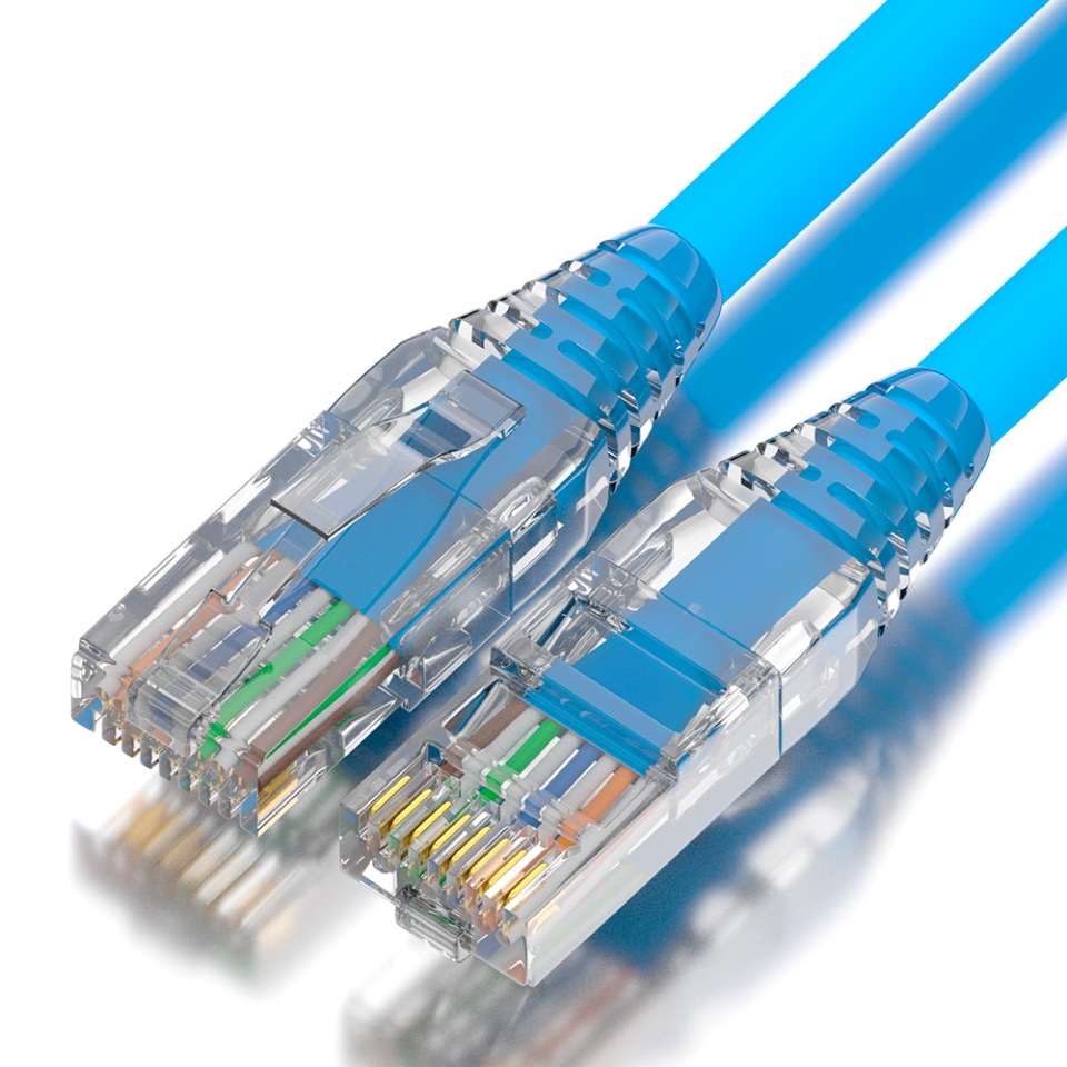 фото Патч-корд gcr lszh utp cat.5e 1 гбит/с rj45 lan cca 0,3м