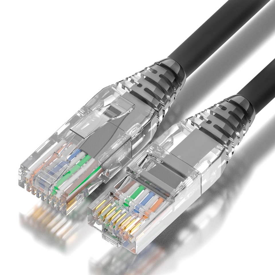 фото Патч-корд gcr lszh utp cat.5e 1 гбит/с rj45 lan cca 0,15м