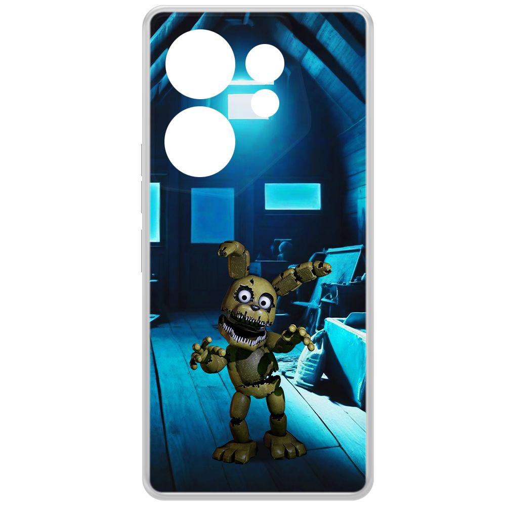 

Чехол-накладка Krutoff Clear Case ФНАФ - Плюштрап для TECNO Camon 20 Premier, Прозрачный