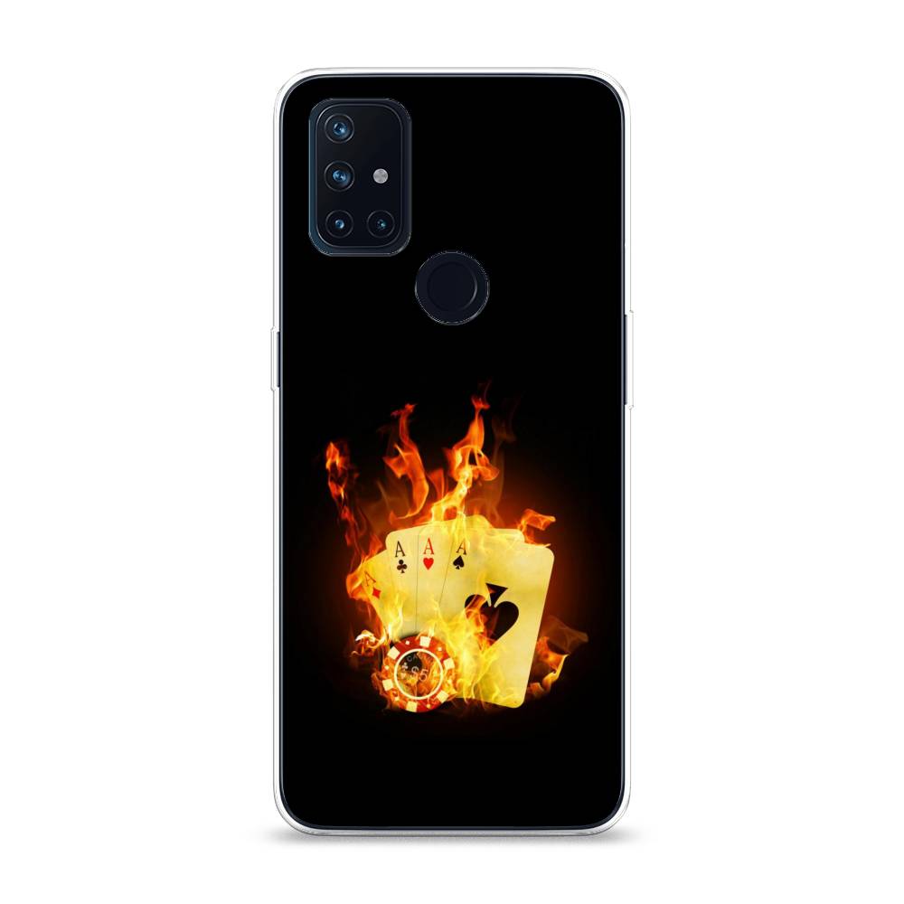 

Чехол Awog на OnePlus Nord N10 / ВанПлас Nord N10 "Горящие карты", Черный;оранжевый, 152350-9