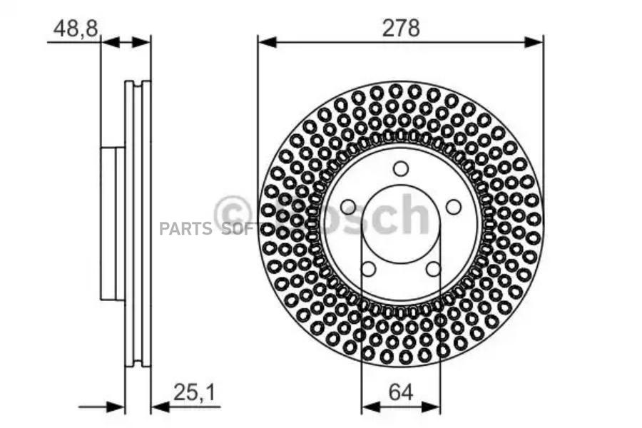 

BOSCH 0986479699 Диск тормозной