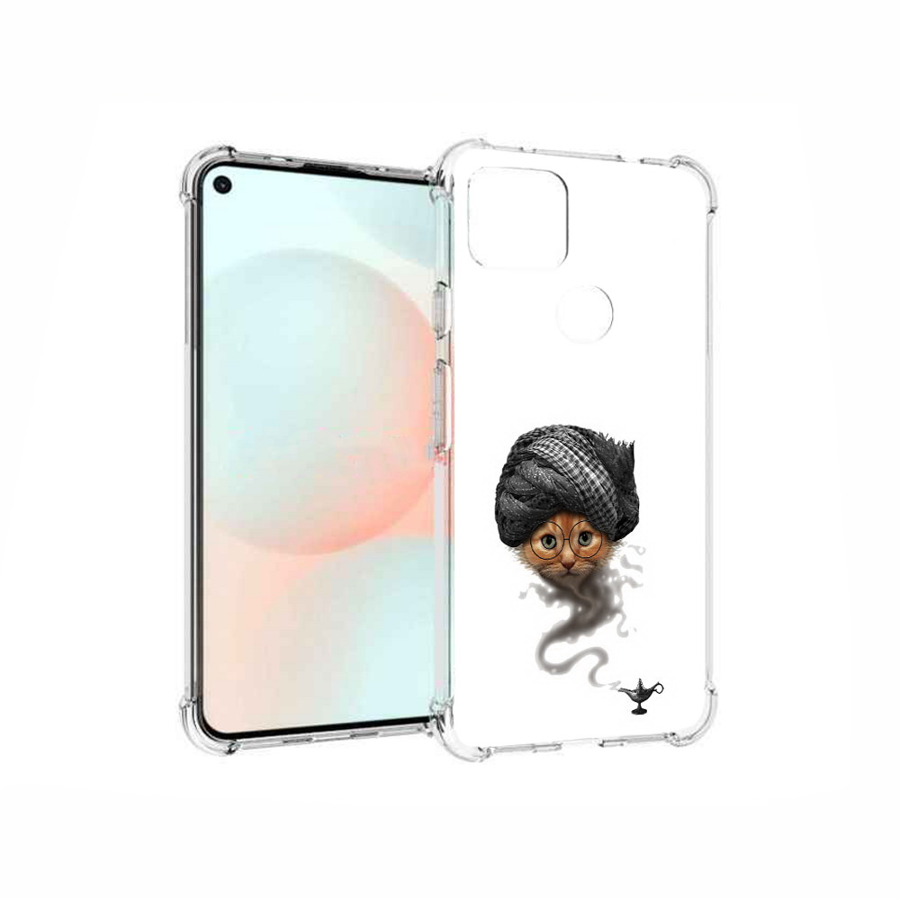 

Чехол MyPads Tocco для Google Pixel 5A кот джин, Прозрачный, Tocco
