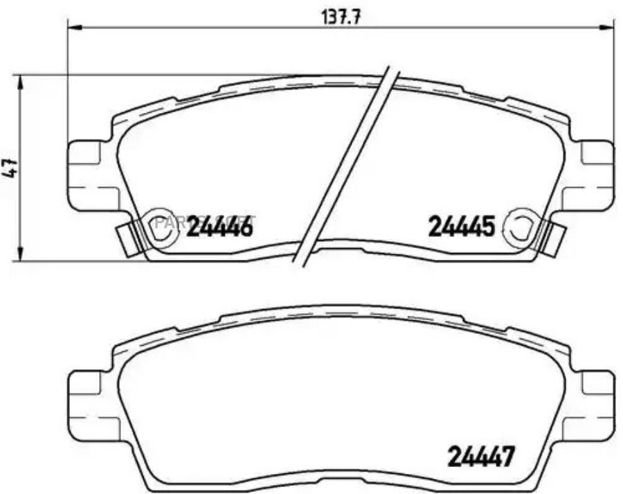 

Колодки дисковые з. chevrolet trailblazer, saab 9-7 4.2-5.3i 02> P10010 [88935752]