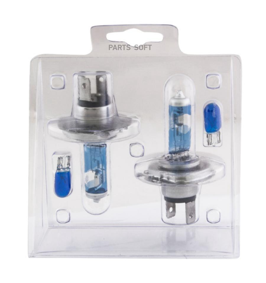 

SVS 0200119000 ЛАМПЫ ГАЛОГЕННЫЕ INTENSIVE+130% 12V H4 60/55W+W5W WHITE, КОМПЛЕКТ 2ШТ.