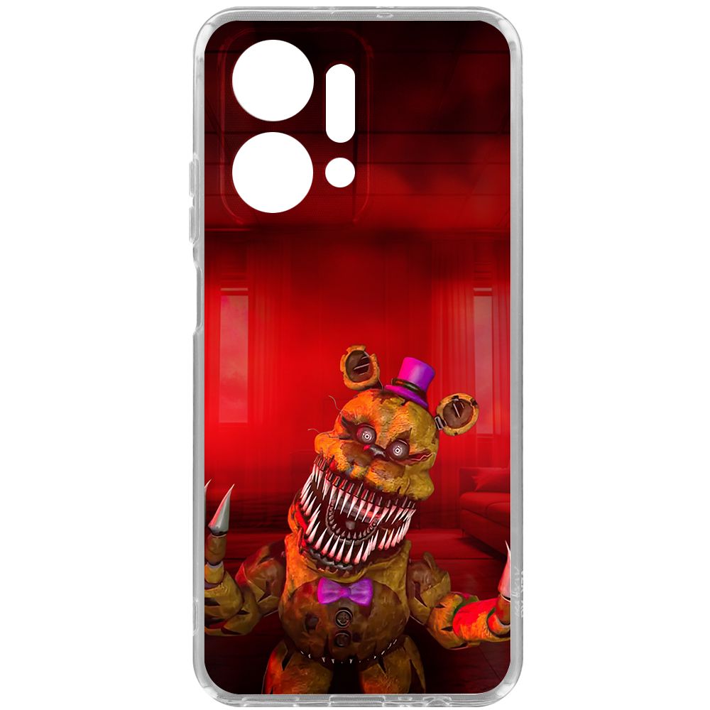 

Чехол-накладка Krutoff Clear Case ФНАФ - Фредди атакует для Honor X7a Plus, Прозрачный