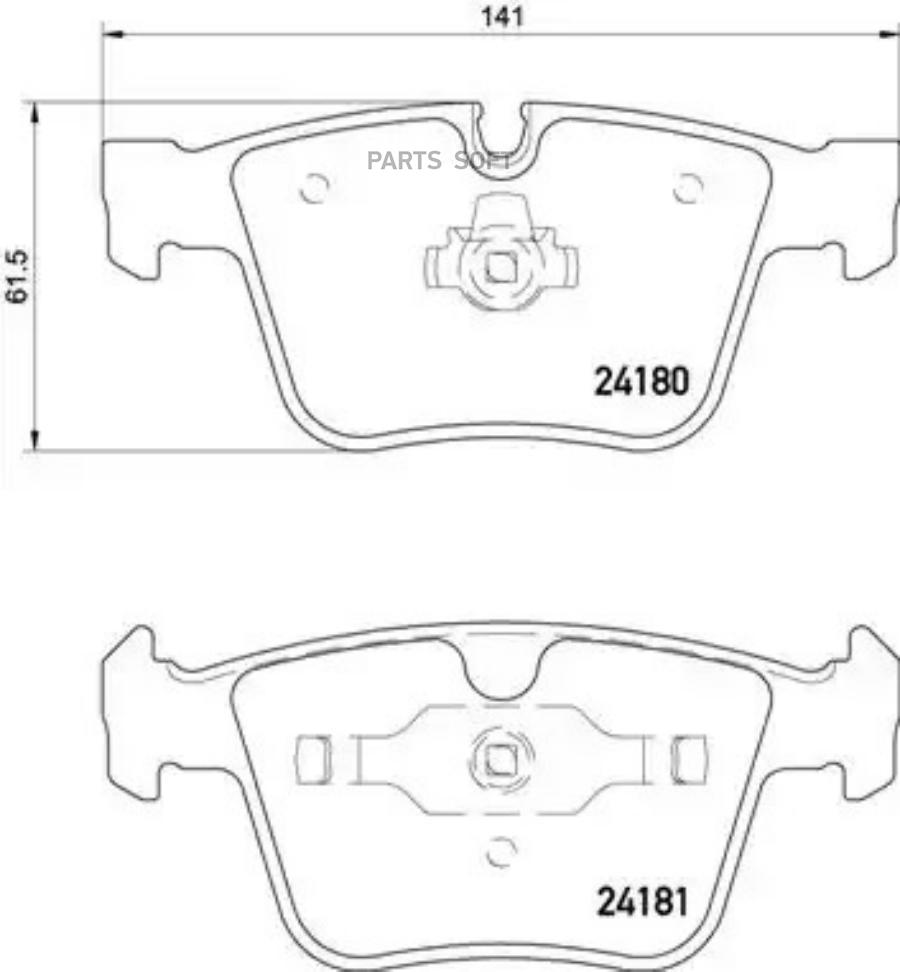 

Тормозные колодки brembo задние p50116