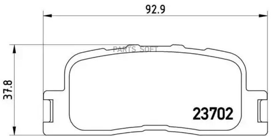 Тормозные колодки brembo задние p83088