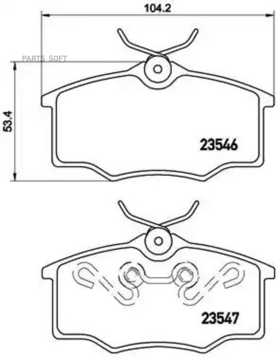 

Тормозные колодки brembo передние p59034