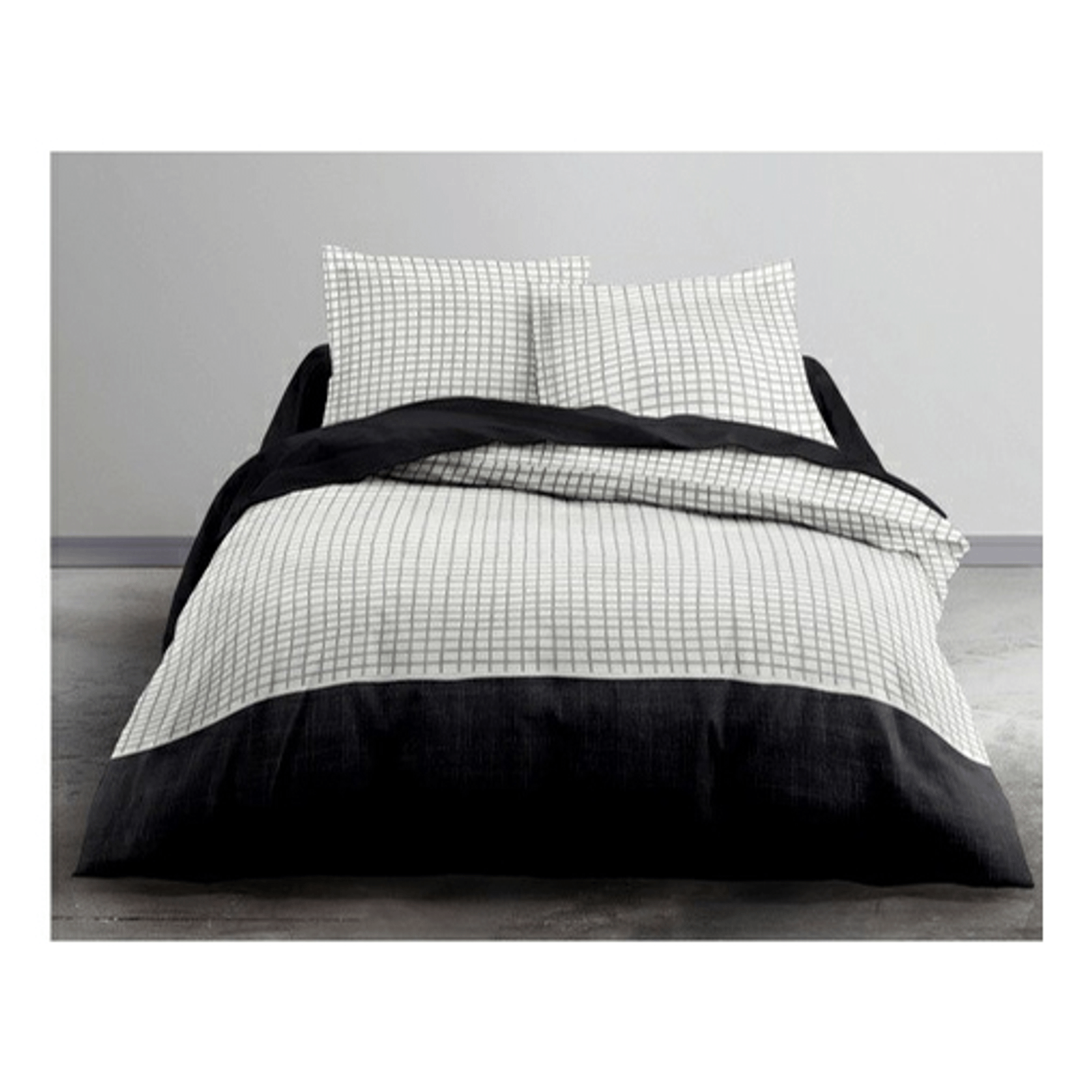 фото Комплект постельного белья tarrington house евро ранфорс черно-белый