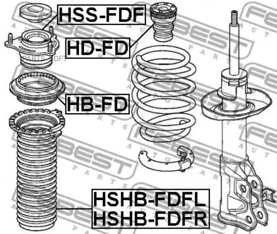 

Верхняя Опора Переднего Амортизатора FEBEST HSSFDF