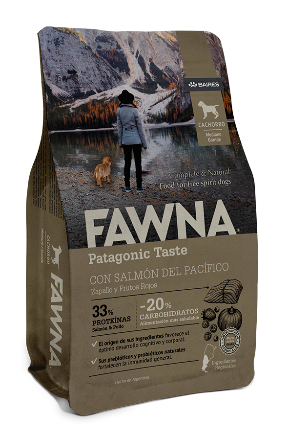 Сухой корм для щенков FAWNA Patagonic Taste, лосось, курица, 15 кг