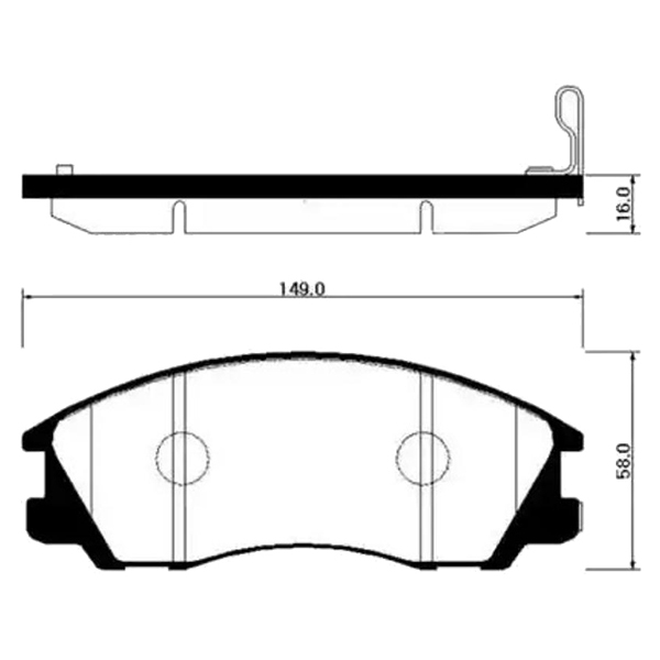 

Колодки тормозные дисковые передн HYUNDAI: TERRACAN (17 inch) 01- () 1шт HSB HP0022