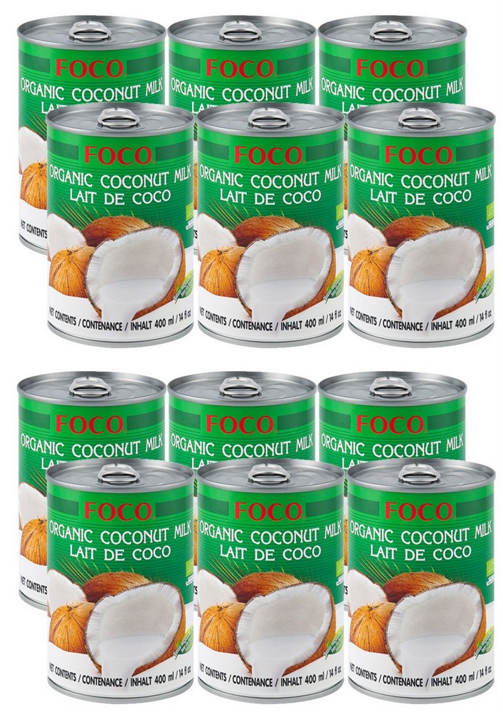 

Кокосовое молоко Foco (10-12%) Organic 400 мл 12 штук