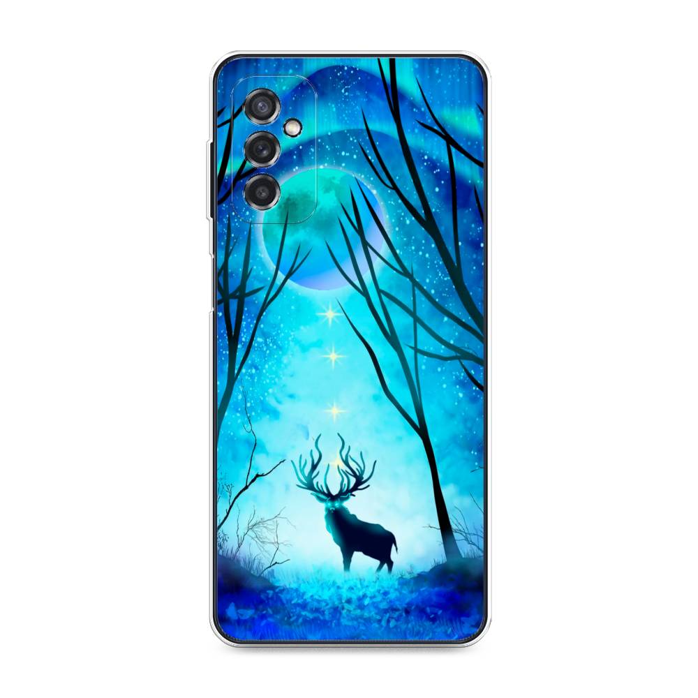 

Чехол на Samsung Galaxy M52 "Олень северное сияние", Синий;черный;голубой, 2104350-1