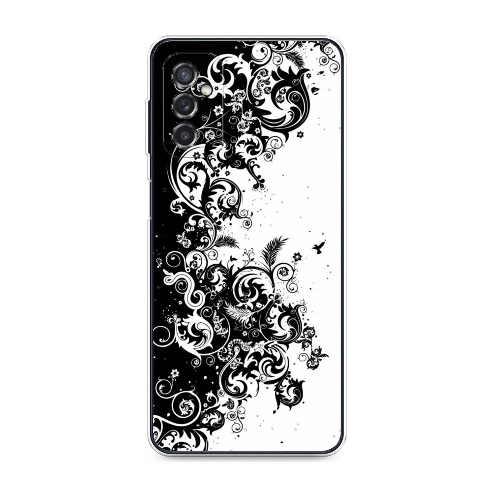 

Чехол на Samsung Galaxy M52 "Черно белый узор", Белый;черный;серый, 2104350-3