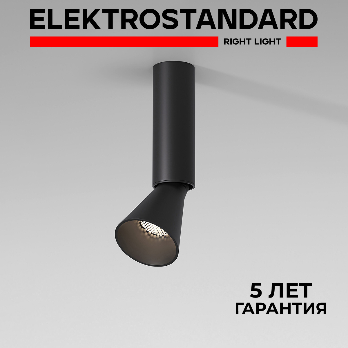 

Накладной поворотный LED светильник Elektrostandard Piks 25107LED 7W 4000К черный, Piks